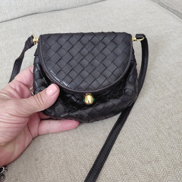 Elegant Black Woven Leather Small Bag, Pouch main image 10